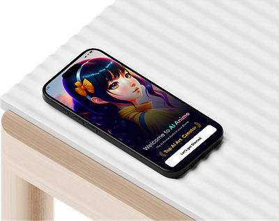 AI Anime Onboarding page ai ai creativity anime anime art design home screen mobile app development product design sharma sumit ui ux