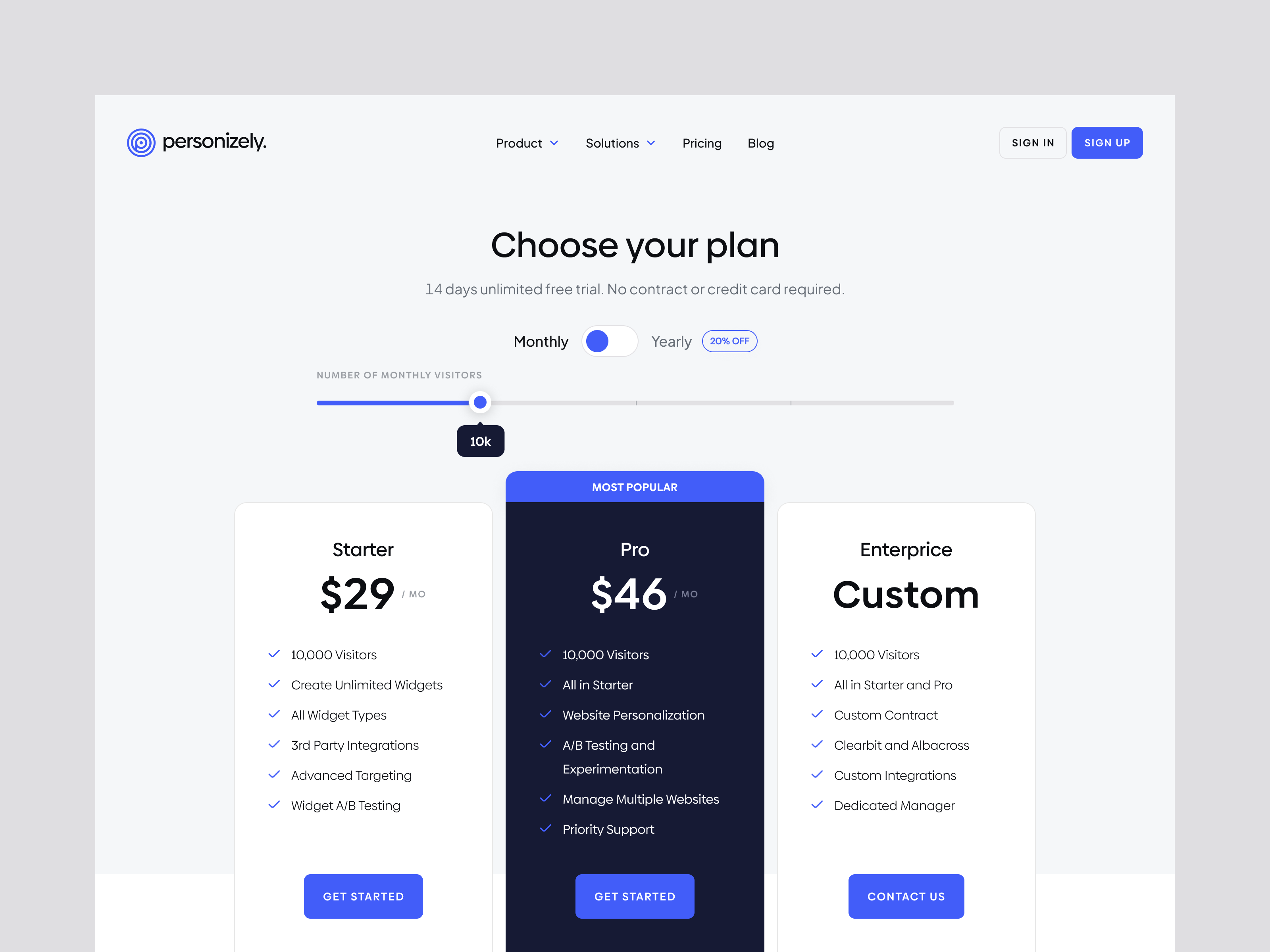 Personizely — Pricing List By Rafał Olbromski For Widelab On Dribbble