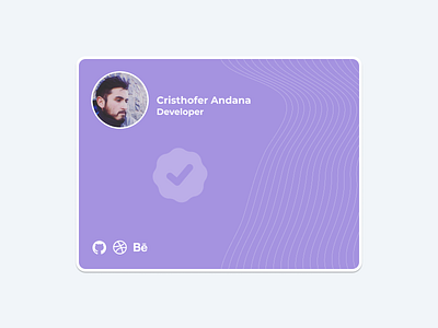 Profile Card branding card concept dailyui design designer developer figma graphic design interface minimal portfolio profile software ui ux web webdesign