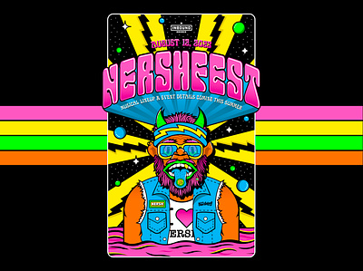 NERSHFEST 02 badge beer branding gig illustration logo music poster sasquatch wookie