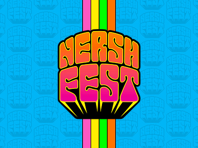 NERSHFEST 03 badge beer branding gig illustration logo music