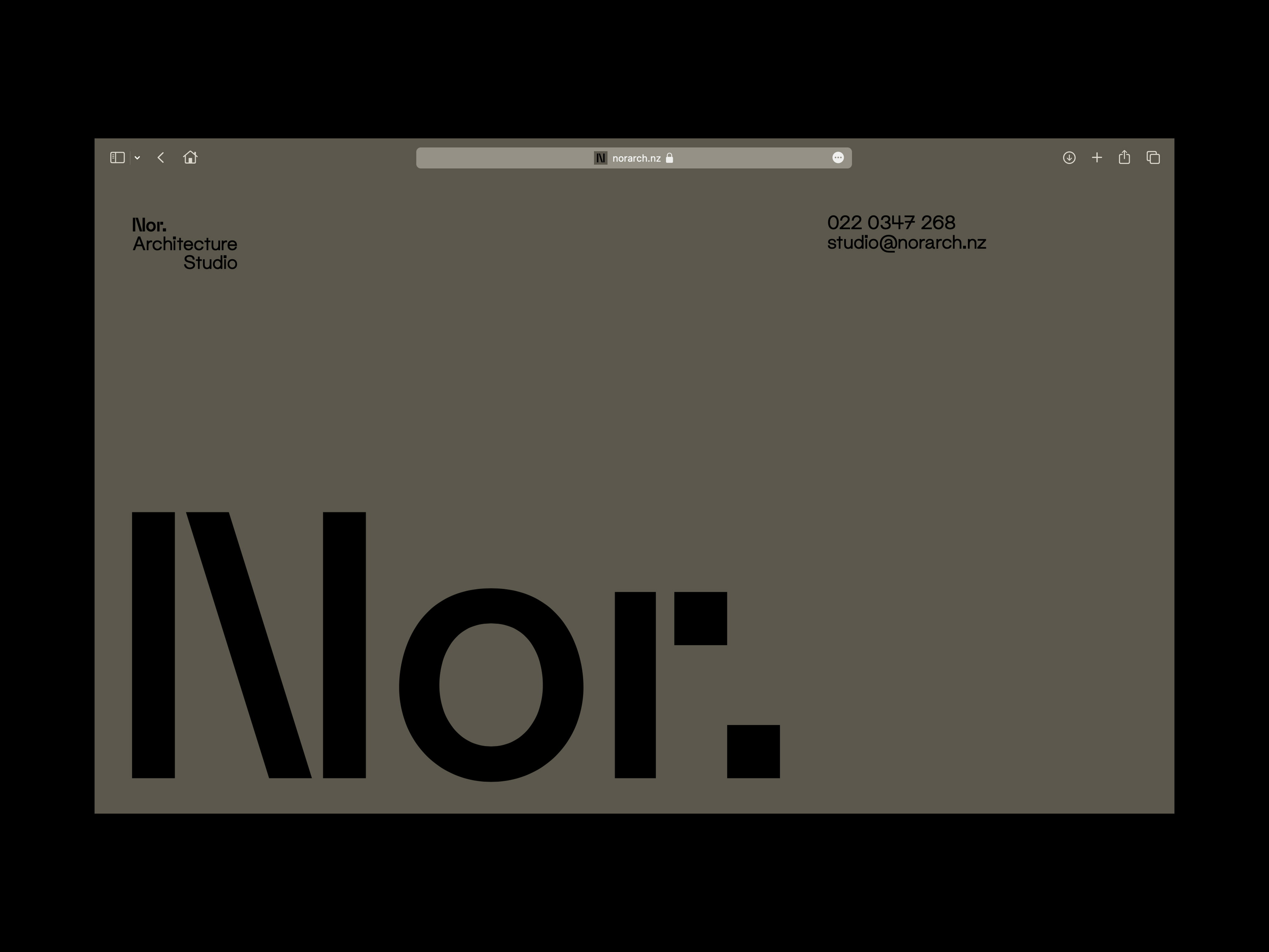 Example of Nor Architecture Studio — Website