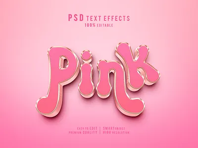 Creative Pink 3d editable text effects 3d editable text effect 3d text 3d text effect branding design effects illustration logo mockup pink pink color pink text effect text effect text mockup typography