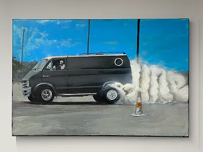 Spinning around in circles - painting art artwork car design graffiti handmade illustration lettering mirumee quality smoke typography