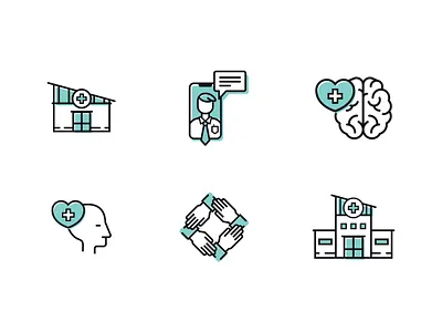 Illustrative Icons – Healthcare graphic design iconography icons illustration