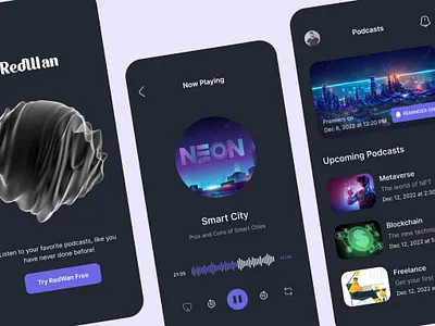 Podcast App Design app colorful design darkmode design ios design ui design uide uxdesign