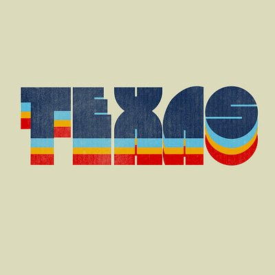 Retro Texas design lettering texas type