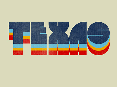 Retro Texas design lettering texas type