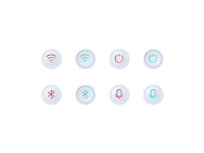 Analog buttons analog button dashboard figma icondesign iconography icons media onoff power realistic skeuomorphism system vector