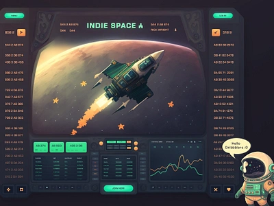 INDIE SPACE: Crash game 2d bet betting casino crash dark ui dashboard desktop gambling game game interface game ui gaming graphic design illustration product design rocket space uiux web design