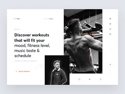 Design Agency - Showcase Page agency branding casestudy concept design fitness hero heropage landing landingpage minimal portfolio showcase ui uidesign userinterface workout works