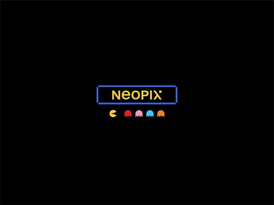 Neopix Pacman arcade branding design font games graphic design icon icon set illustration letters logo maze nintendo pac man pacman retro typo vector vintage