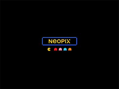 Neopix Pacman arcade branding design font games graphic design icon icon set illustration letters logo maze nintendo pac man pacman retro typo vector vintage