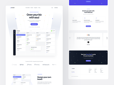Soul Saas ⌁ Campaign Management Landing Page business campaign clean digital digital marketing landing page management marketing minimal modern no code npw saas saas design saas platform web design webflow website website design