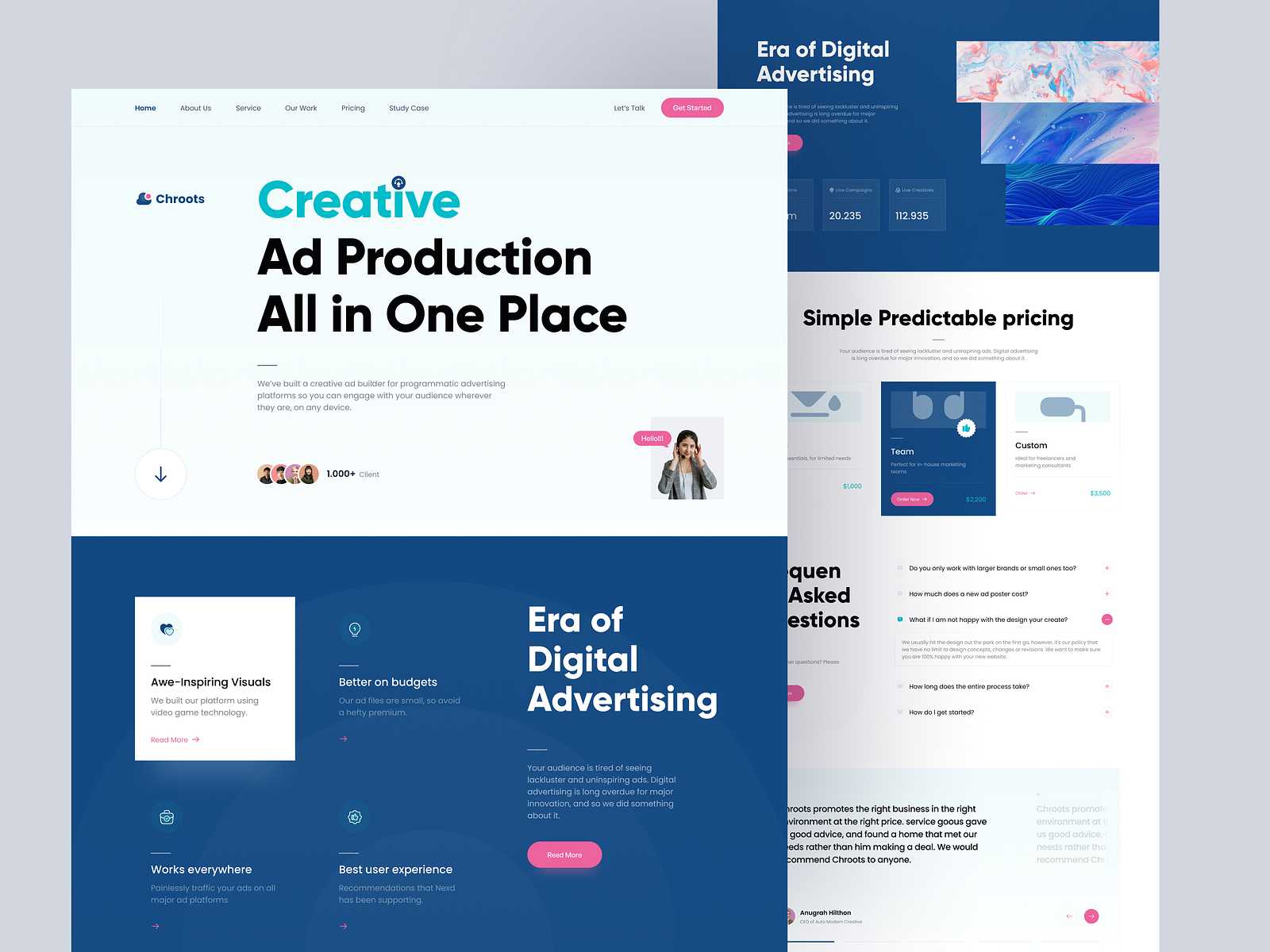 Chroots - Digital Agency Landing Page by Fariz Al 👋 for 10am Studio on ...