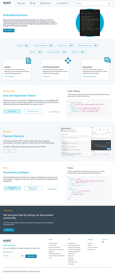 Dev Portal landing page landing page ui ux design