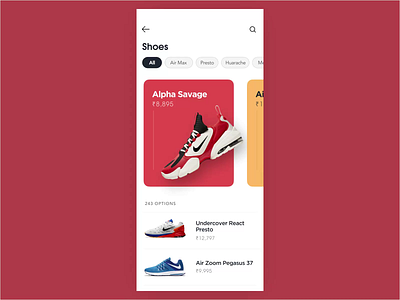 Sneaker Animation animation design mobile shoes sneakers ui ux