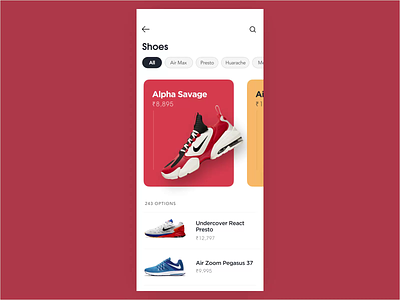 Sneaker Animation animation design mobile shoes sneakers ui ux