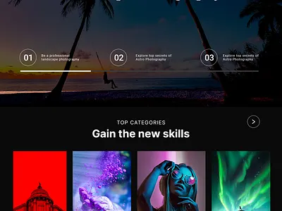 Photography website Design landingpage ui ui ux web design website design