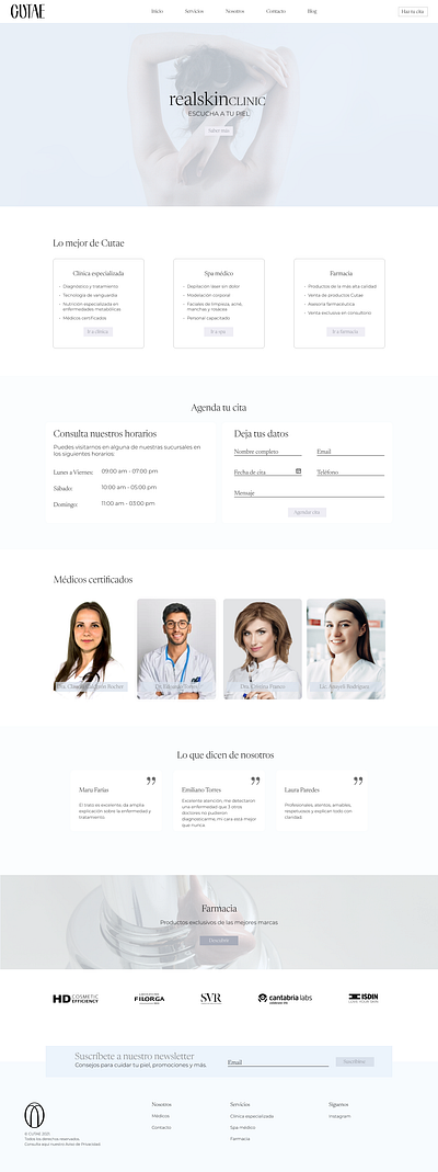 CUTAE web page design ui ux web design web page