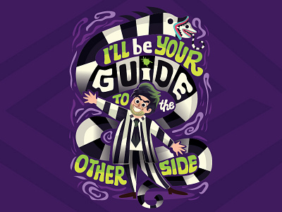 Beetlejuice beetlejuice broadway design hand lettering handwritten type illustration lettering musical quote typography