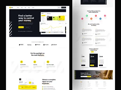 Finance Management Website design banking debid card finance financial financial service financial website fintech design insurance landing page minimal money management money transfer online banking payment getway pixency product design transfer payment ui design ux design website