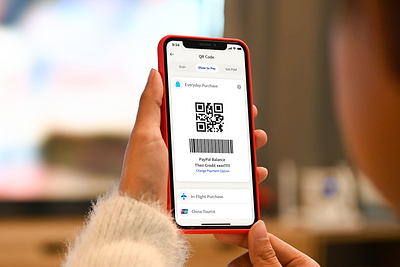 PayPal QR Code Payments app mobil mobile payments qr code ui ui design