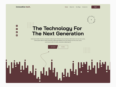 Technology Landing page Design branding design graphic design illustration logo technologt landing page design trending design trending tech design ideaz trends ui ux vector webdesign