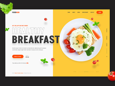 Food Hub branding design digital marketing food graphic design healthy homepage design influencer landing page landing page design marketing restaurant seo ui website website design wordpress