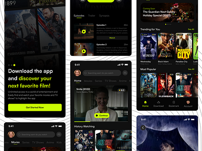 Rebahkan - Streaming Movie Mobile App design designuiux graphic design mobile mobileapp movie movieapp moviemobileapp ui uidesigner userinterface