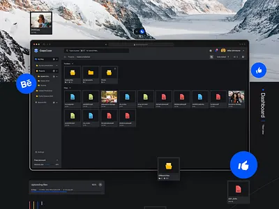 CopyCase.com — Case Study animation app application behance casestudy dark mode design drive file manager files google drive landing page sidebar ui ux web webdesign webdesigner website