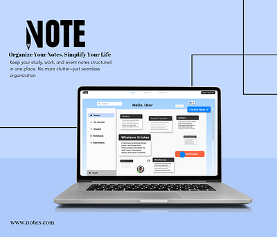 Note - Organize Your Notes, Simplify your life branding graphic design ui