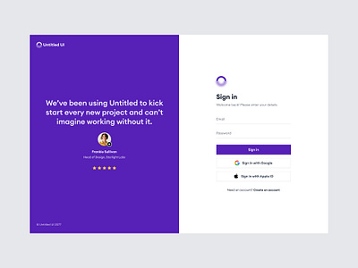 Sign in — Untitled UI create account form minimal quote sign in sign up signin signup split screen testimonial ui design user interface ux design web design