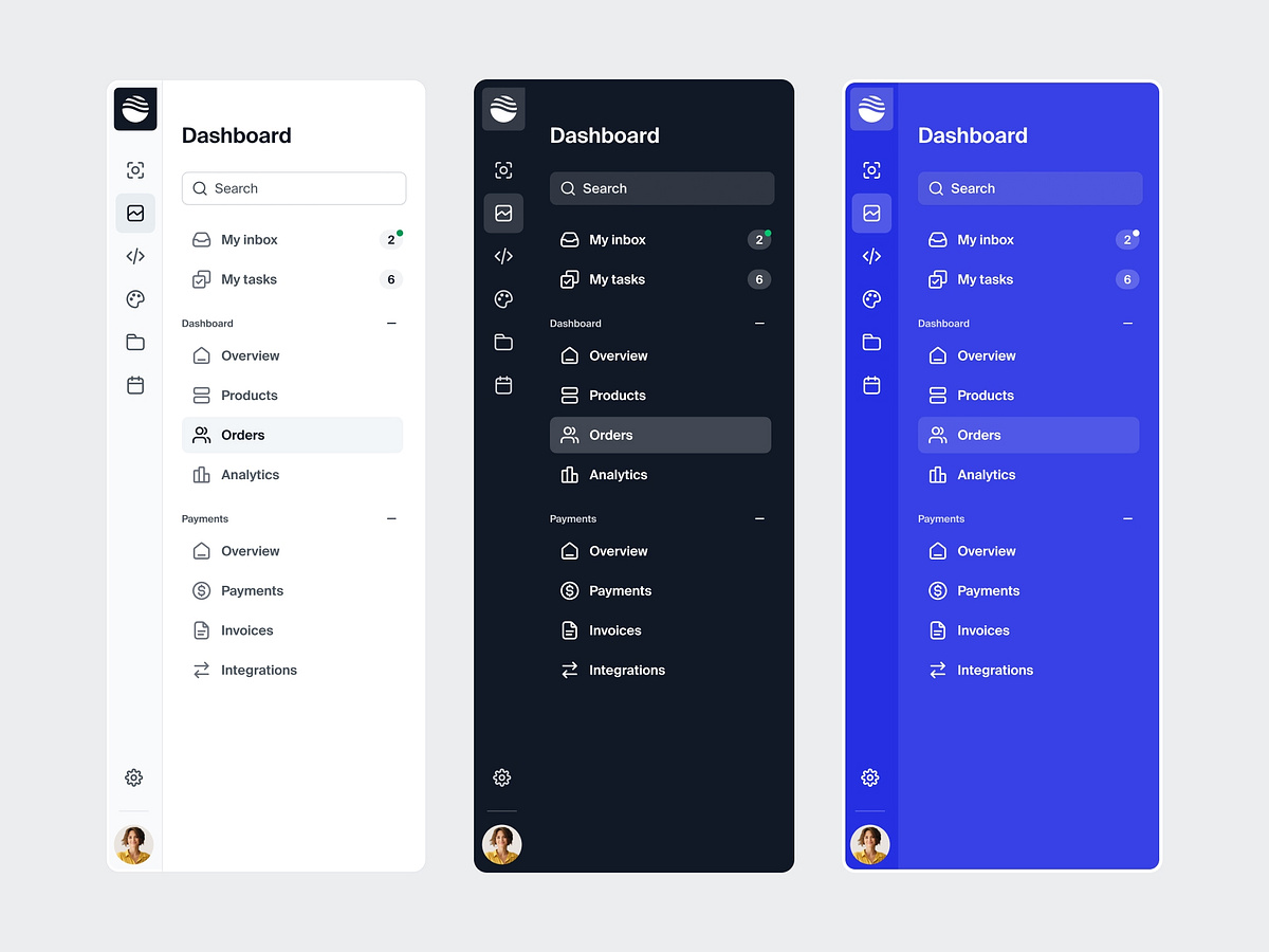 Dual-tier sidebar navigation — Untitled UI by Jordan Hughes® on Dribbble