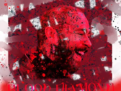 BLOOD DIAMOND album cover albumart art creative design editing graphic design hip hop post malone rap