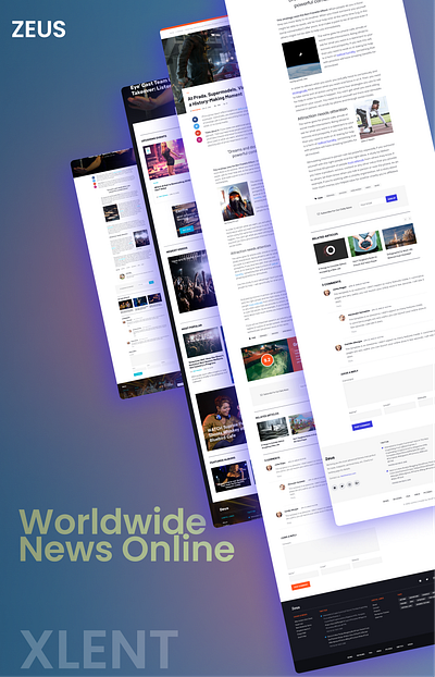 Online News Broadcast Web Design branding design graphic design typography ui uiux ux vector