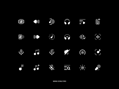 Iconly Pro, Music! bulk icon icondesign iconly pro iconography iconpack icons iconset illustration mic music song songs sound speaker volume