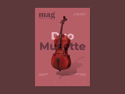 Duo Musette classical poster conceptual design concert design duo festival graphic design illustrator mag musette onevectordiary poster season violoncello