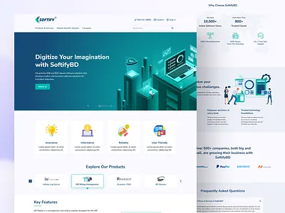 SoftifyBD Limited Website Redesign design template design ui ui design user experience user inteface ux ux design web website website design