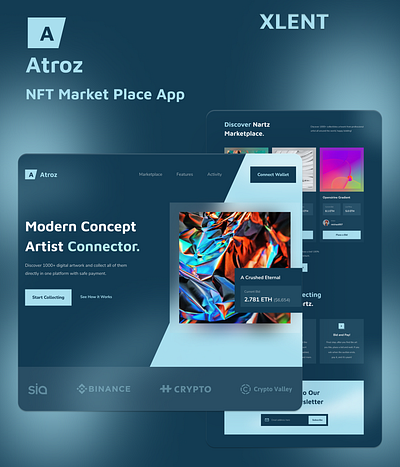 NFT Marketplace - Web App Design branding design graphic design typography ui uiux ux vector