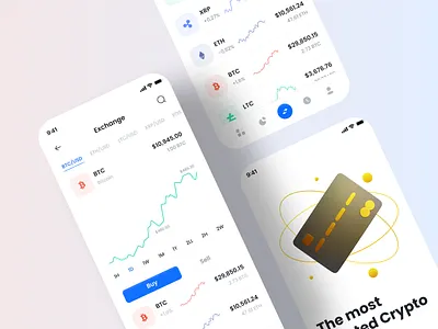 Freebies Crypto Wallet App UI Kit Light app design application banking banking app bitcoin bitcoin app design figma download figma freebies free figma download freebies mobile app money nft ui ui design ui ux ui ux design uikit ux design