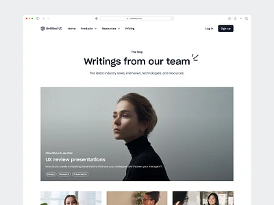 Blog — Untitled UI blog blog home blog post blogpost blogs ghost header minimal modern nav web design webflow website design wordpress