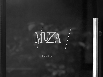 Welcome to Muza — door sign design. back and white brand design brand identity branding clean design elegant graphic design interior italian logo luxury minimal minimal design minimal logo minimalism simple