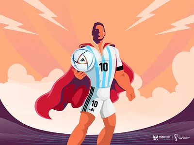 FIFA World Cup 2022- Fan Art | Leo Messi art branding case study creative design agency fantasy app design fantasy app devlopment fantasy football app fifa world cup qatar football football websote footballer graphic design hero secton illustration interaction design sport website sports website website hero worldcup