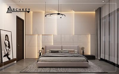 SIMPLE BEDROOM 3d design architecture archkey design house design interior photorealistic residential