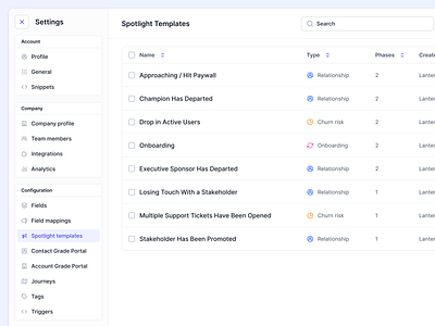 Settings menu analytics crm data table field mapping menu nav bar navigation navigation bar navigation sidebar panel salesforce side menu side nav side panel sidebar spotlight table tag templates trigger