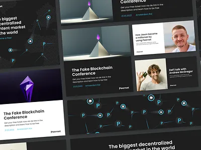 Social media banners for a decentralized marketplace banner black blockchain brand identity defi illustration marketplace social media ui web3