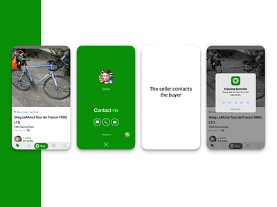 Sprocket iOS Post-contact Rate Prompt bicycle bike buy call contact dialog email ios iphone offer prompt rate rate us ratings return review sms sprocket talk text