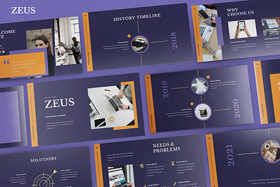 Zeus Presentation template app branding design googlesildes graphic design illustration powerpoint presentation ui ux