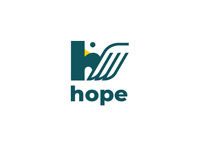 H is for hope bird brand branding charity design elegant h hope hugs illustration letter logo logotype mark minimalism minimalistic modern sign